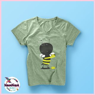 handpainted bee on a tshirt