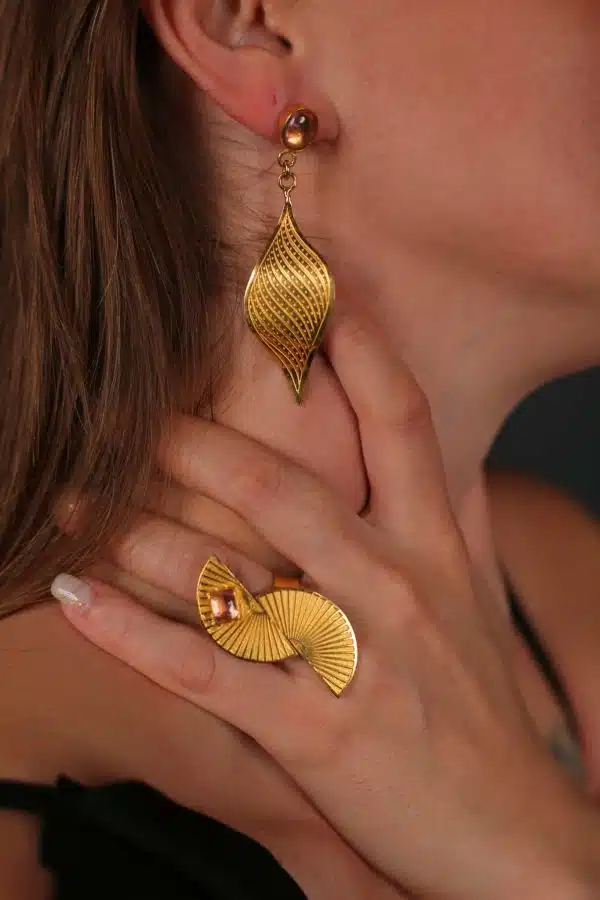 Leaf Earring 18K Gold Plated