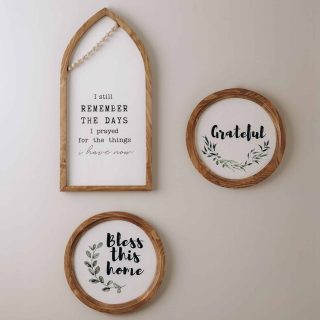 Bless This Home Boho Wood Circle