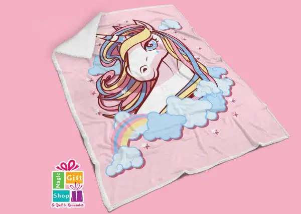 cloudy unicorn blanket