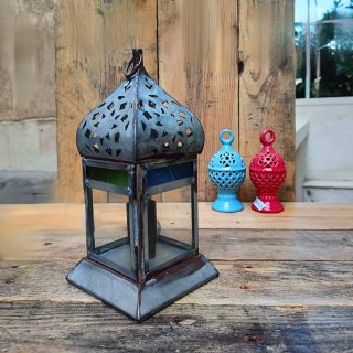 فانوس صاج مجلفن بقبة صغير Ramadan lantern