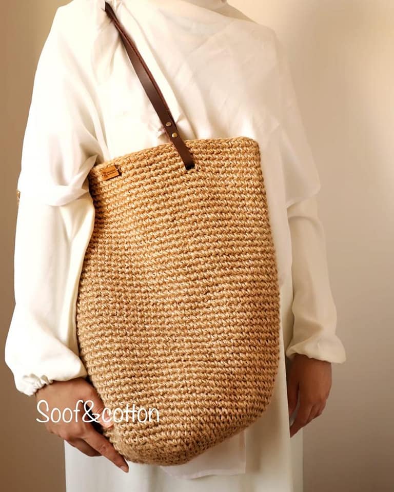 handmade flax yarn shoulder bag - I Make This