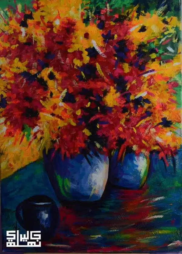 Abstract flower painting
