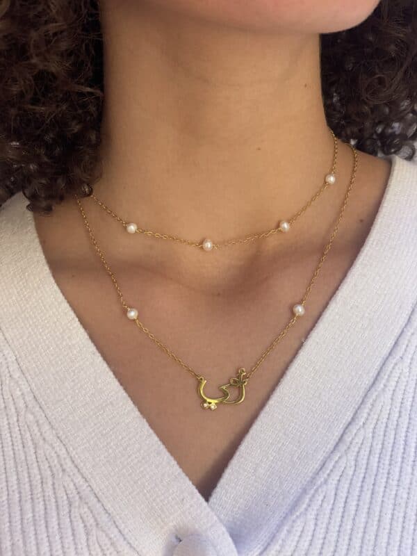 امي Gold platted silver Necklace