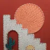 Modern string art tableau