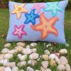 Light Blue colorful sea stars cushions