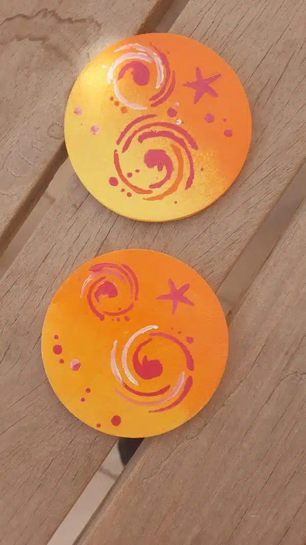 Colorful Coasters 🧡💛