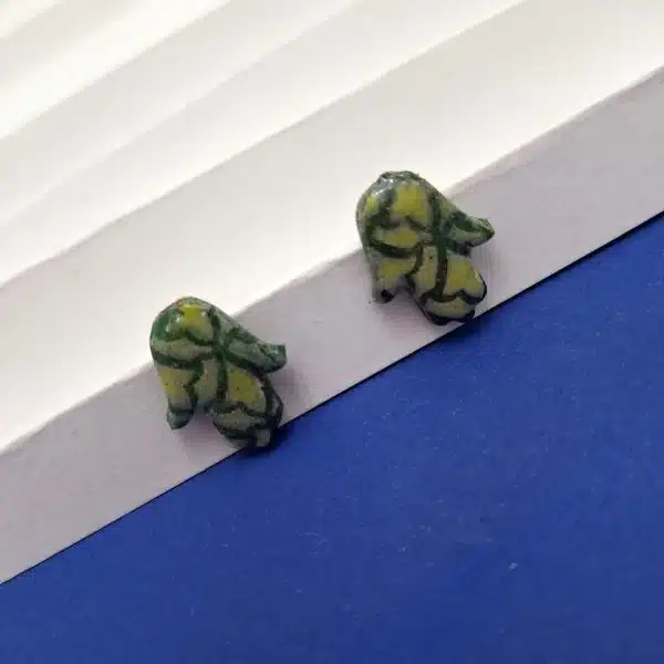 polymer clay studs kaff with islamic pattern