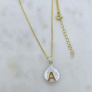Letter A pearl necklace