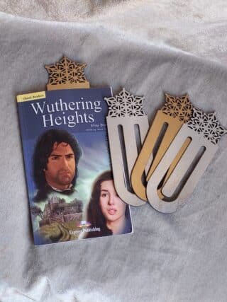 wood bookmark gold or silver