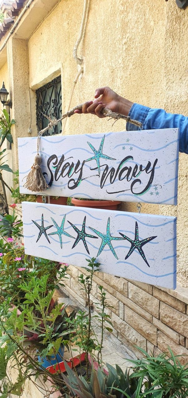 Zan Design Canvas Stay Wavy Wallart