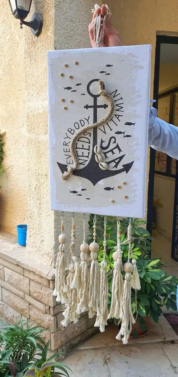 Zan Design Canvas Vitamin Sea Macrame Wallart