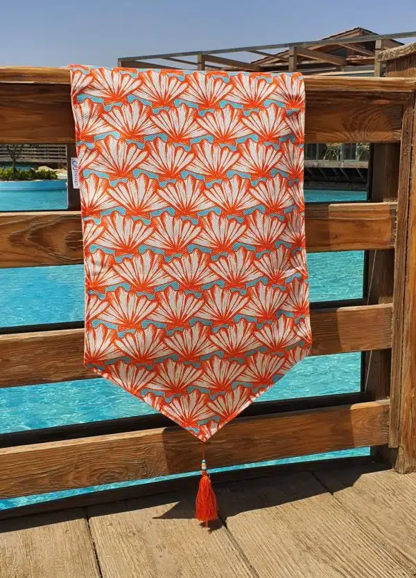 Zan Design Textile Orange Shells Runner