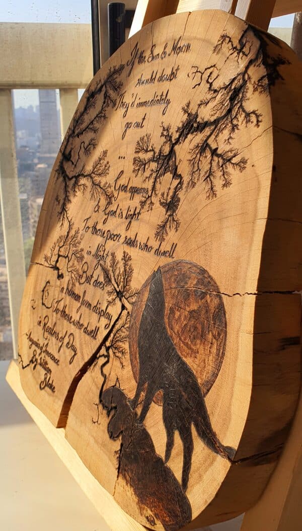 Wood William Blake pyrography