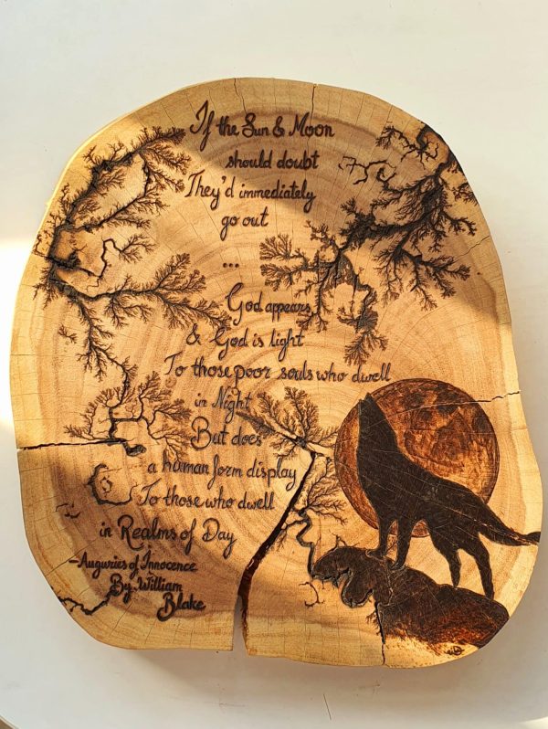 Wood William Blake pyrography