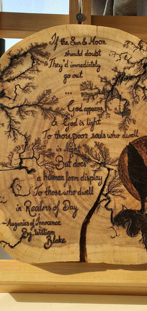 Wood William Blake pyrography