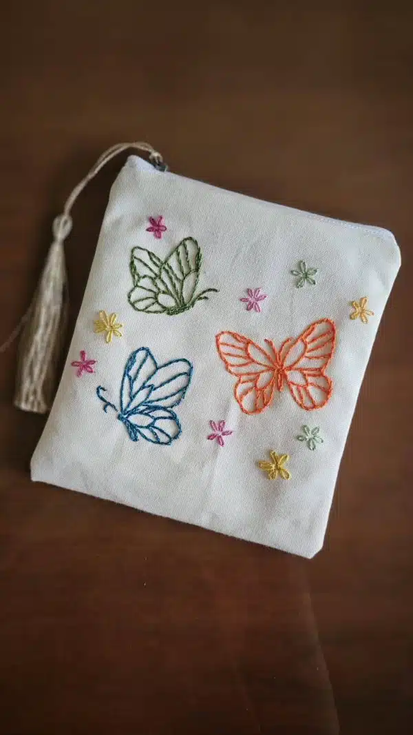 Floral Hand-embroideredPouch