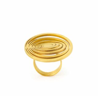 circle gold plated changeable ring