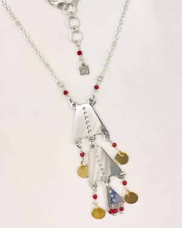 Silver and gold plated units & Colral beads Necklace