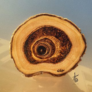 Hand-Burned Mug Coaster Tree Slice