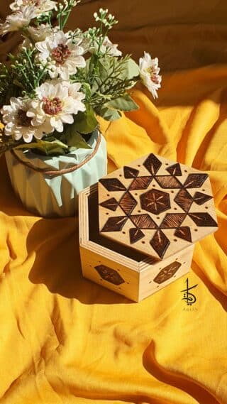 Hexagon Wooden Box