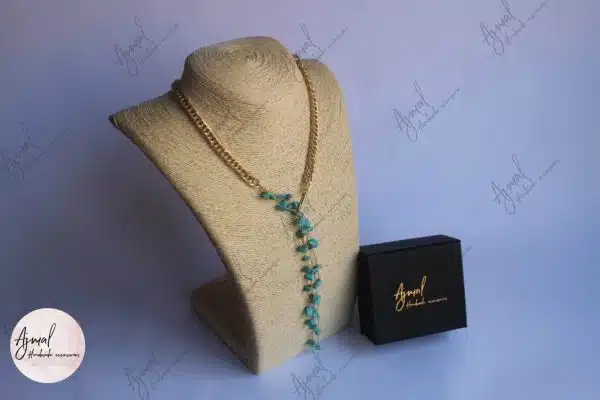 Elegant Design Chinese Gold Chain with Turquoise stones