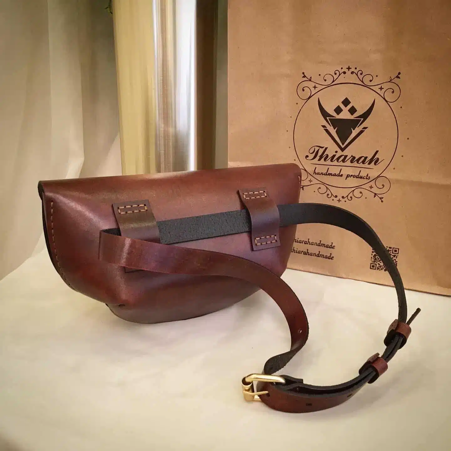 0114 Handmade Genuine leather gypsy waist bag 2 2A573039 2CC5 45A3 BDB9 2AE1E40C8448