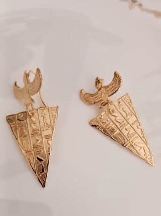 Goldplated pharaoh earrings