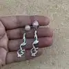 Customized name silver earrings