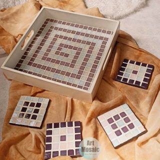 purple mosaic tray