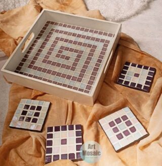 purple mosaic tray