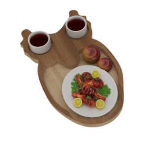 wooden plate