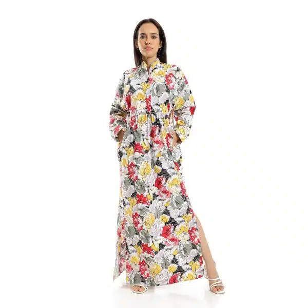 Garden side slits Dress