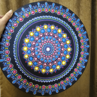 round mandala tabloue