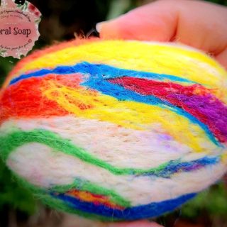 oval felted soap