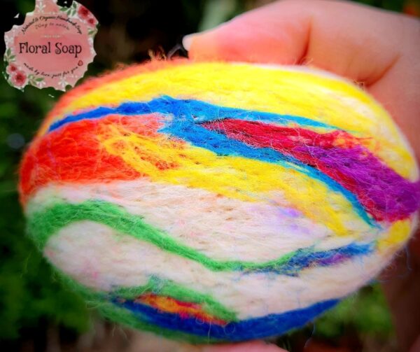oval felted soap