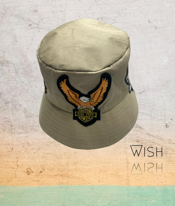 Khaki Harley bucket hat