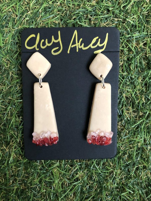 Red stone earrings ♥️✨