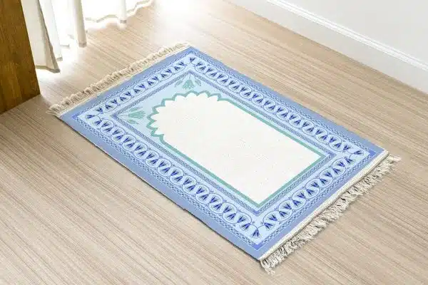The blue lotus prayer rug