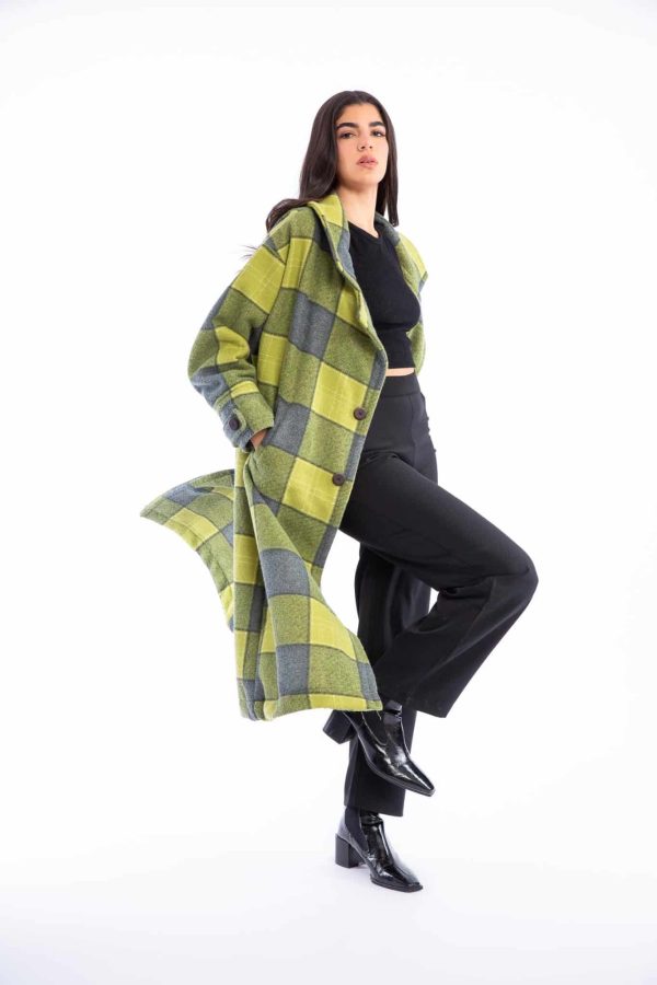 Green Checkered Coat