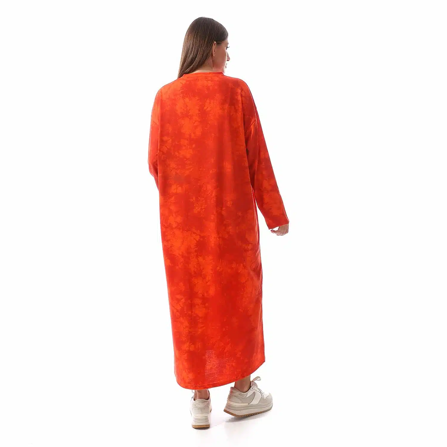 Tie-dye Orange Shirt dress Long sleeved 3 AZ 12 5 W 5 3