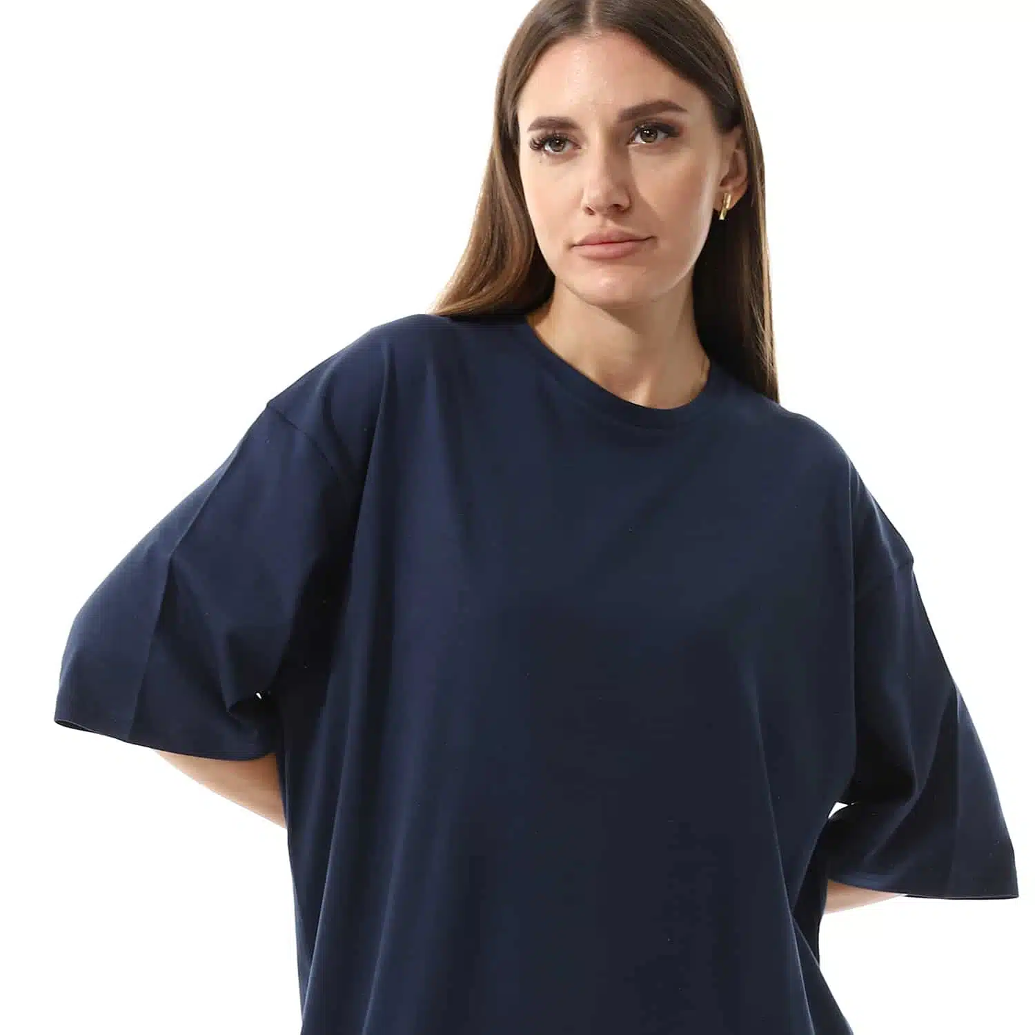 Navy Shirt dress short sleeves 4 AZ 13 08 W 5 4