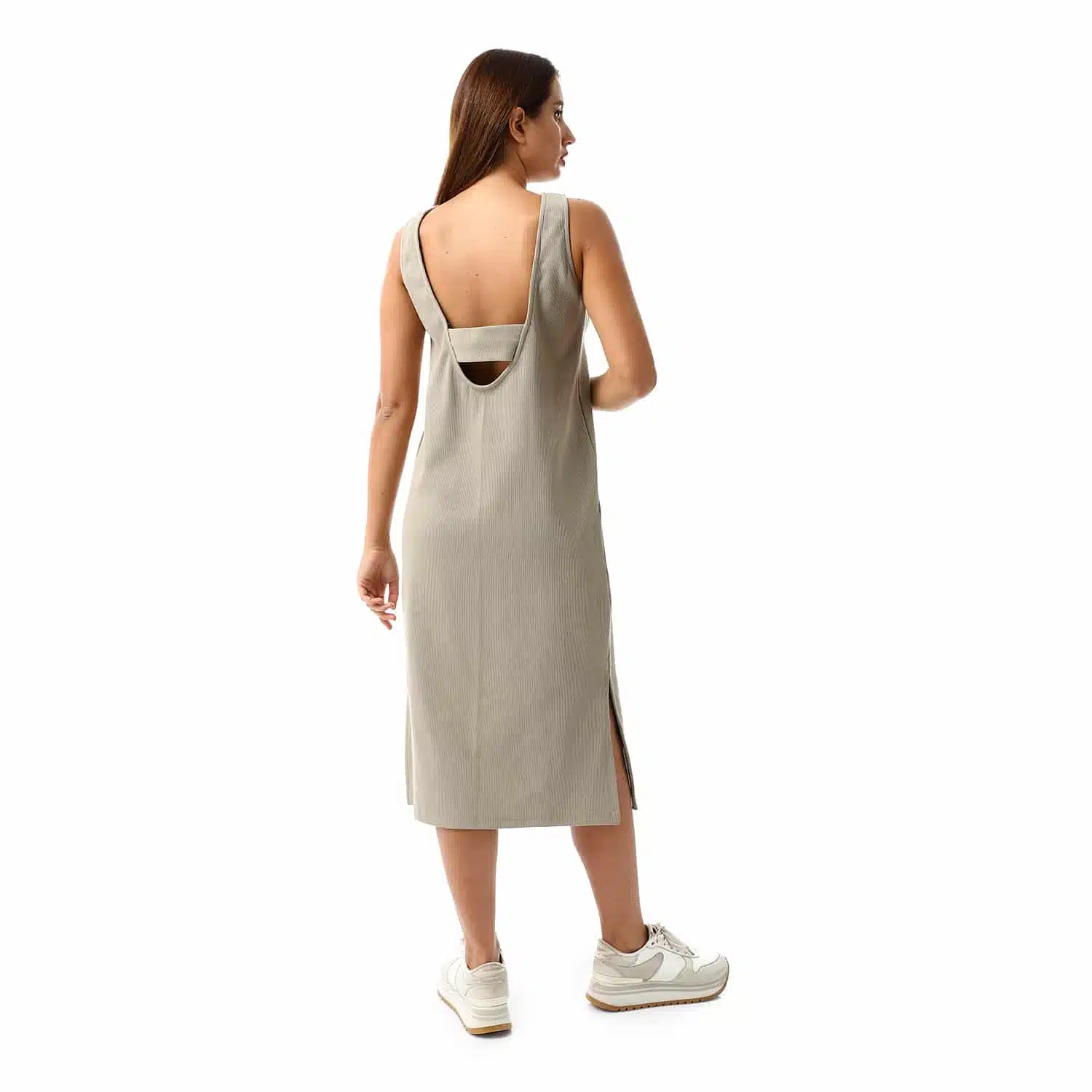 Beige sleeveless rib dress 3 AZ 20 8 16 3