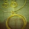 Attached bangles pendant with matching earring 1