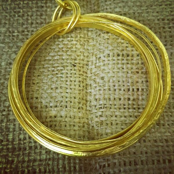 Attached bangles pendant with matching earring 2