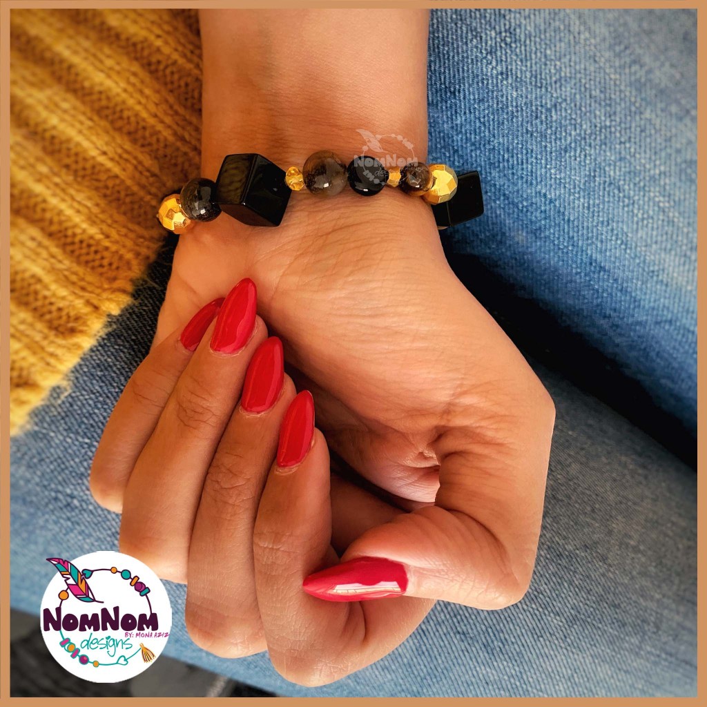 Energy Healing handmade Gold plated Bracelet for protection & letting