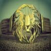 Brass lion cuff 1