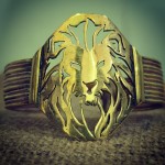 Brass lion cuff 1 small