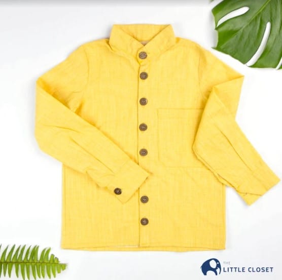 Buttoned Shirt Yellow Front