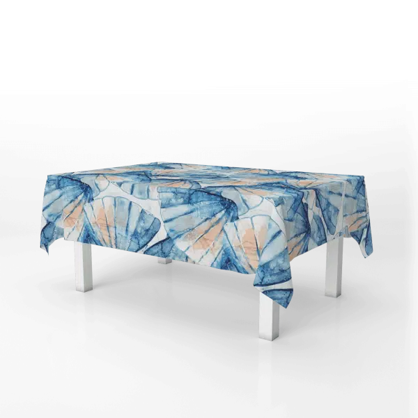 The Blue Sea Shells Tablecover 140x280
